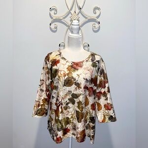 Alfred Dunner 3/4 Sleeve Top - XL